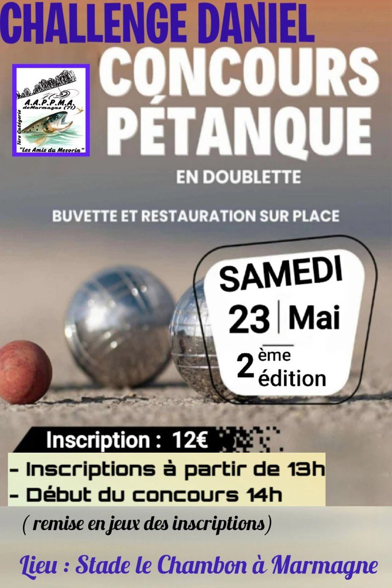 Concours de pétanque - Challenge Daniel